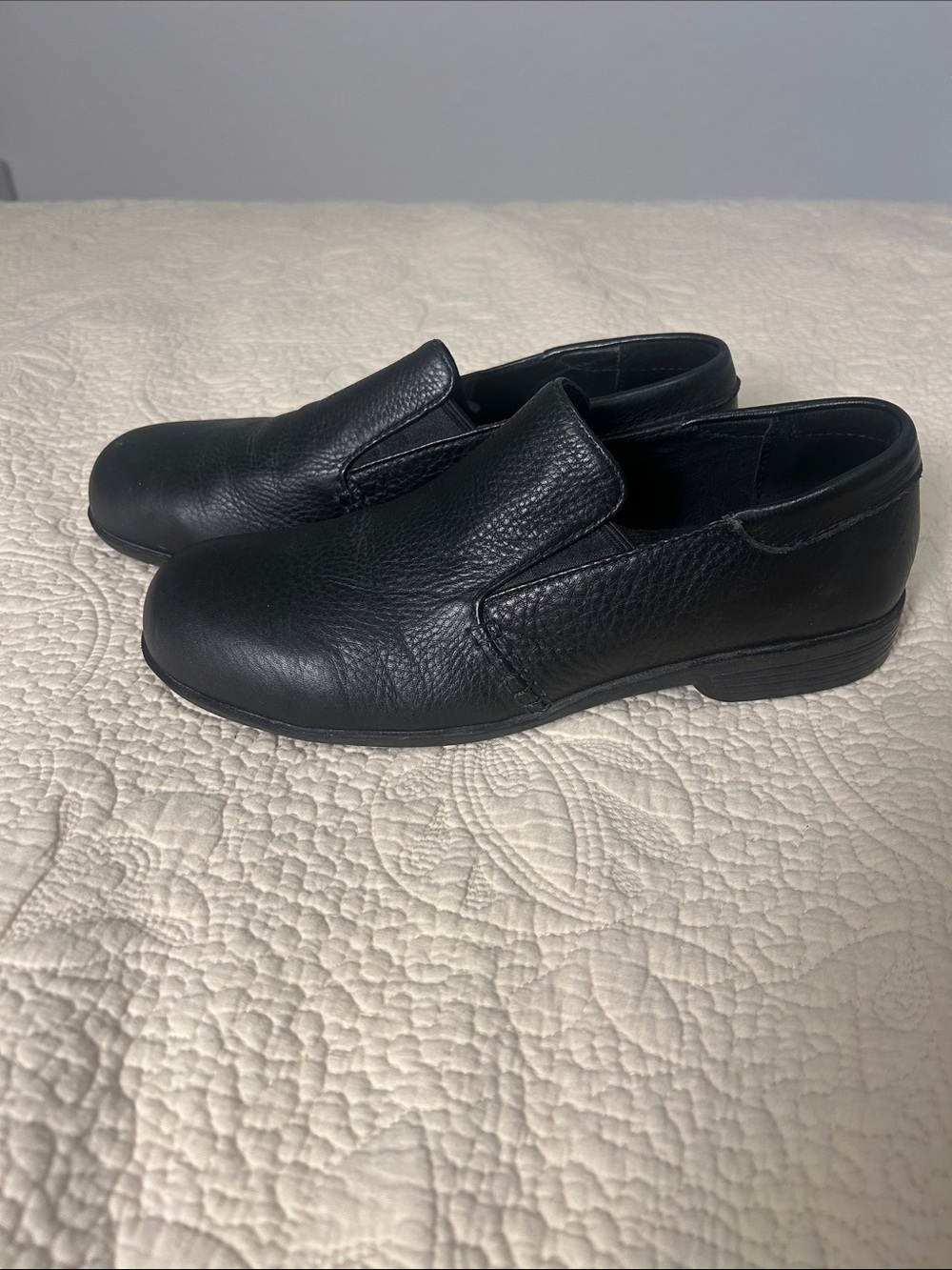 Classic Black Slip-On Leather Loafers for Women